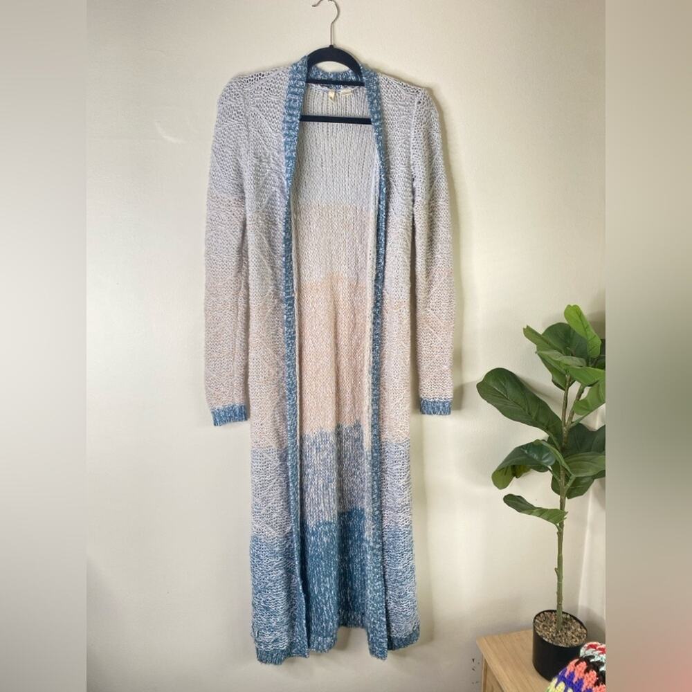 Anthropologie Moth Loopstitch Ombre Duster Cardigan extra small long‎ sweater